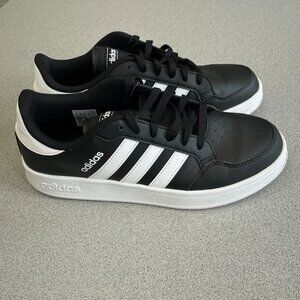 Adidas Breaknet Leather Men's Size 8 Sneakers Black & White